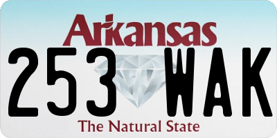 AR license plate 253WAK