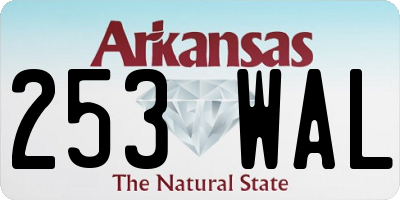 AR license plate 253WAL