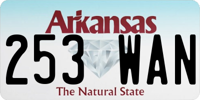 AR license plate 253WAN