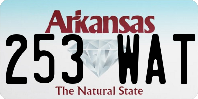 AR license plate 253WAT