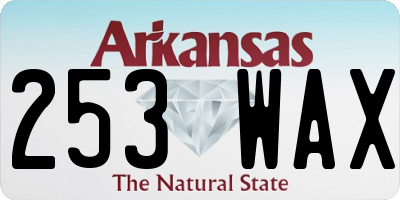 AR license plate 253WAX