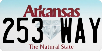 AR license plate 253WAY