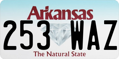AR license plate 253WAZ