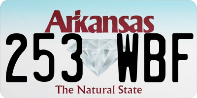 AR license plate 253WBF