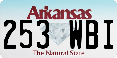 AR license plate 253WBI