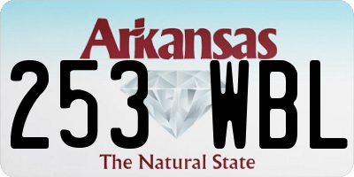 AR license plate 253WBL