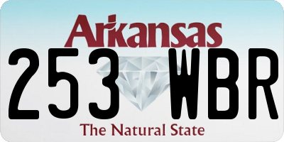AR license plate 253WBR
