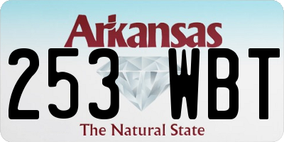 AR license plate 253WBT