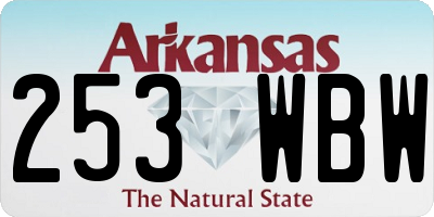 AR license plate 253WBW