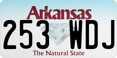 AR license plate 253WDJ