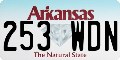 AR license plate 253WDN