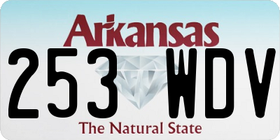 AR license plate 253WDV