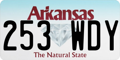 AR license plate 253WDY