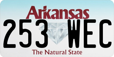 AR license plate 253WEC