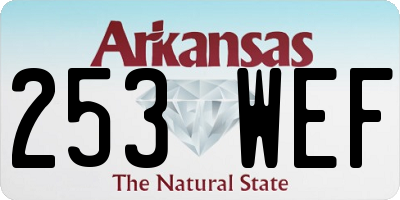 AR license plate 253WEF