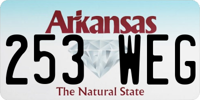AR license plate 253WEG