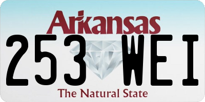 AR license plate 253WEI