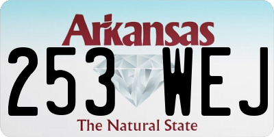 AR license plate 253WEJ