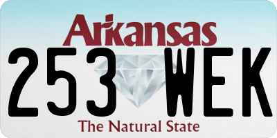 AR license plate 253WEK