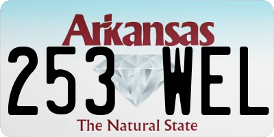 AR license plate 253WEL