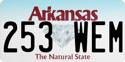 AR license plate 253WEM