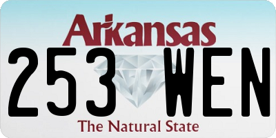 AR license plate 253WEN