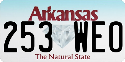 AR license plate 253WEO