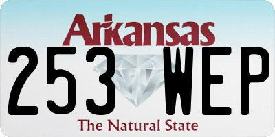 AR license plate 253WEP