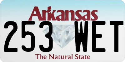 AR license plate 253WET