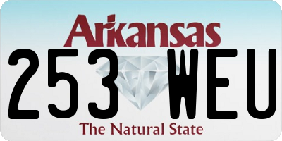 AR license plate 253WEU