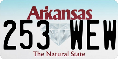 AR license plate 253WEW