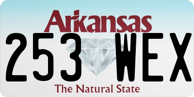 AR license plate 253WEX