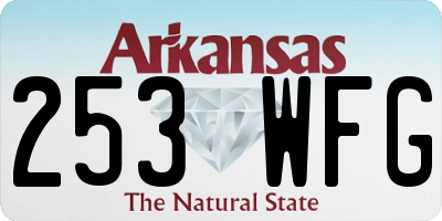 AR license plate 253WFG