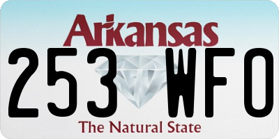 AR license plate 253WFO