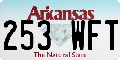 AR license plate 253WFT