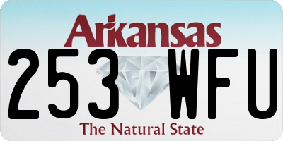 AR license plate 253WFU