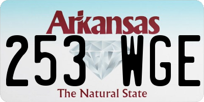 AR license plate 253WGE