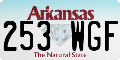 AR license plate 253WGF