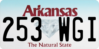 AR license plate 253WGI