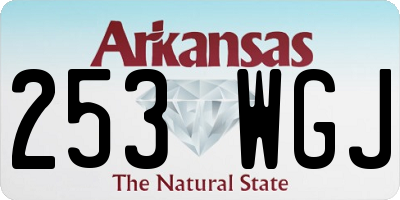 AR license plate 253WGJ