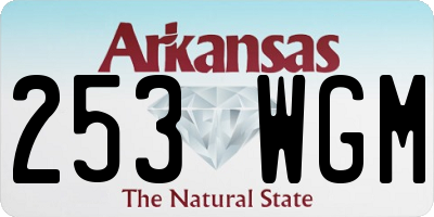 AR license plate 253WGM