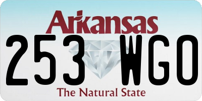 AR license plate 253WGO
