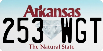 AR license plate 253WGT