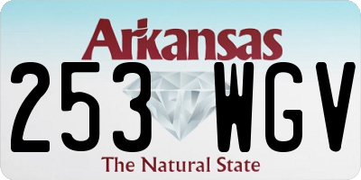 AR license plate 253WGV