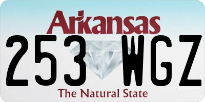 AR license plate 253WGZ