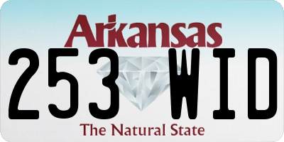AR license plate 253WID