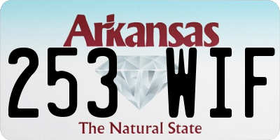 AR license plate 253WIF