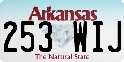 AR license plate 253WIJ