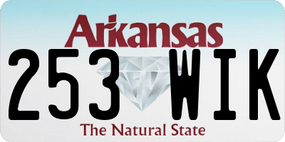AR license plate 253WIK
