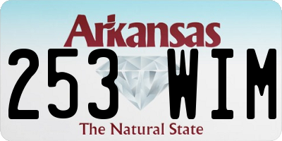 AR license plate 253WIM